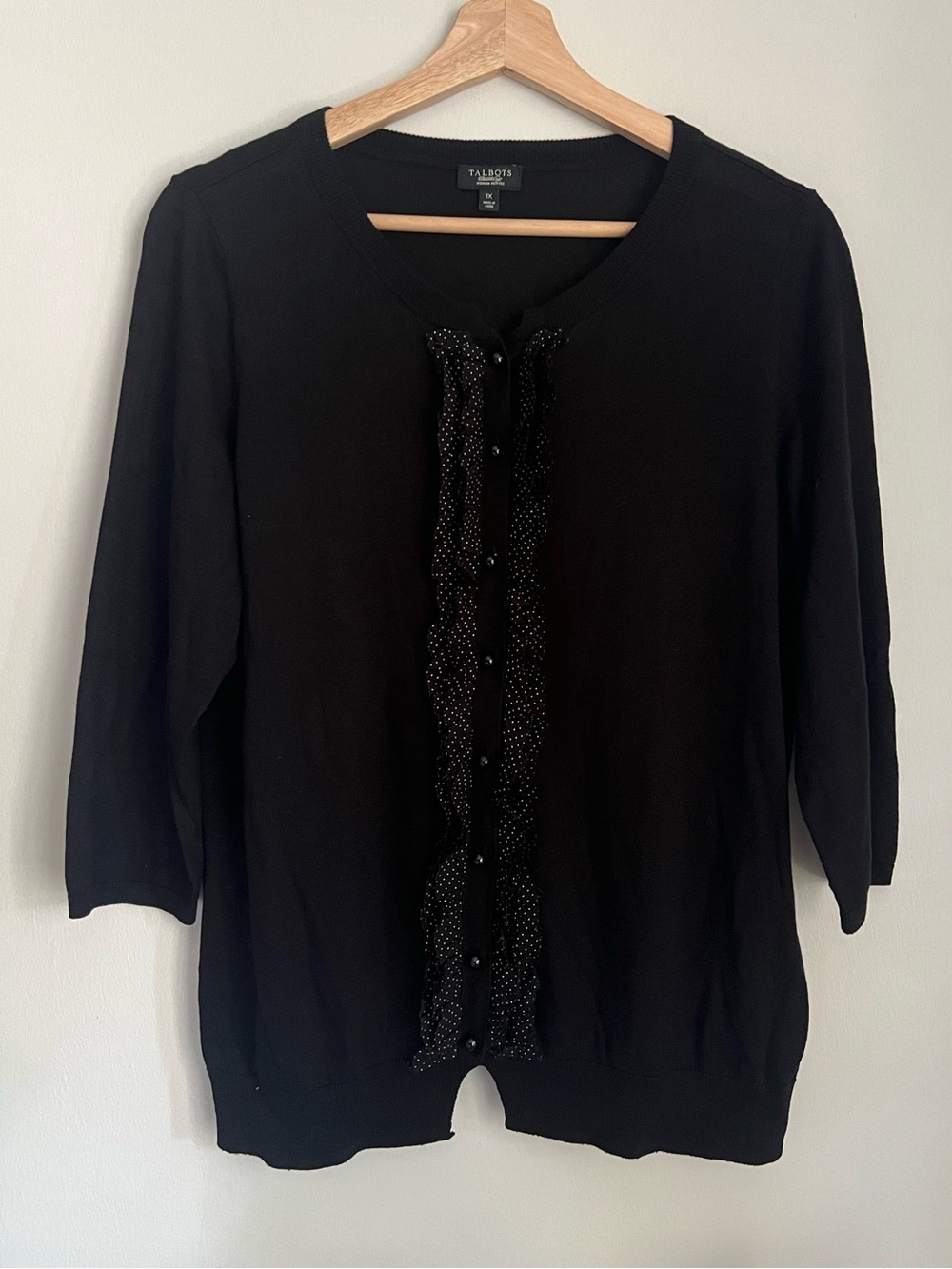 Talbots Ruffle Cardigan - Picture 2 of 9
